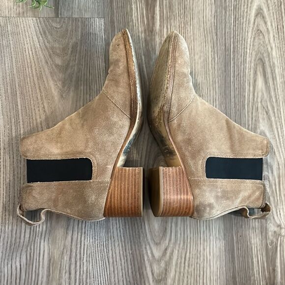 RAG & BONE WALKER NUBUCK CHELSEA BOOT IN TAN SUEDE SIZE 7 (38) EUC - Picture 9 of 11
